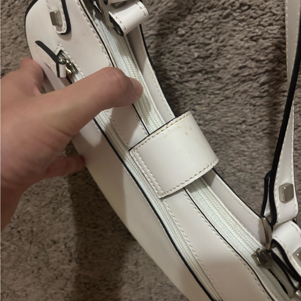 Guess White Shoulder Bag with Silver Accent - Picture 3 of 4